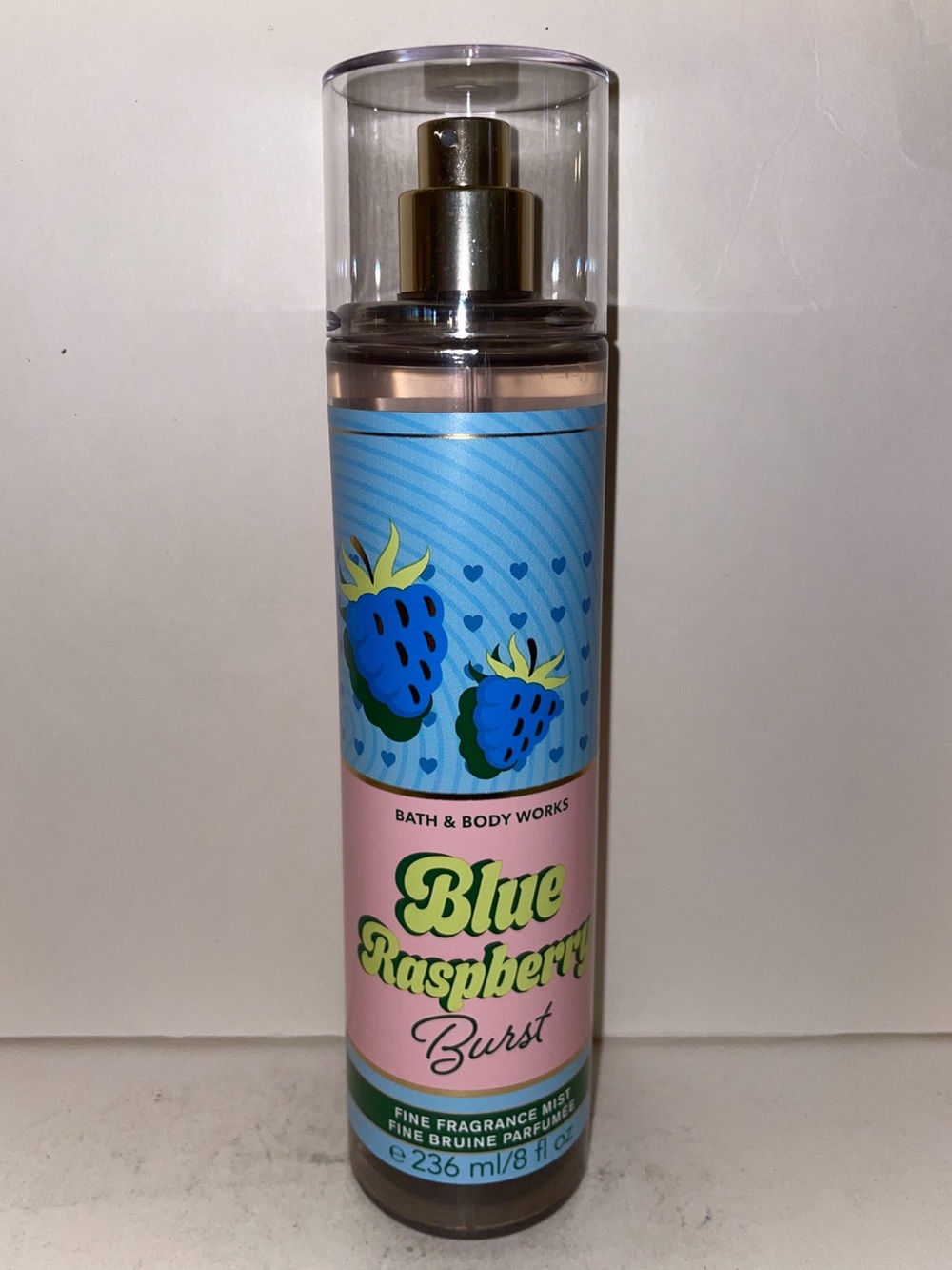 Bath & Body Works Blue Raspberry Burst Fragrance Mist 8oz Discontinued New